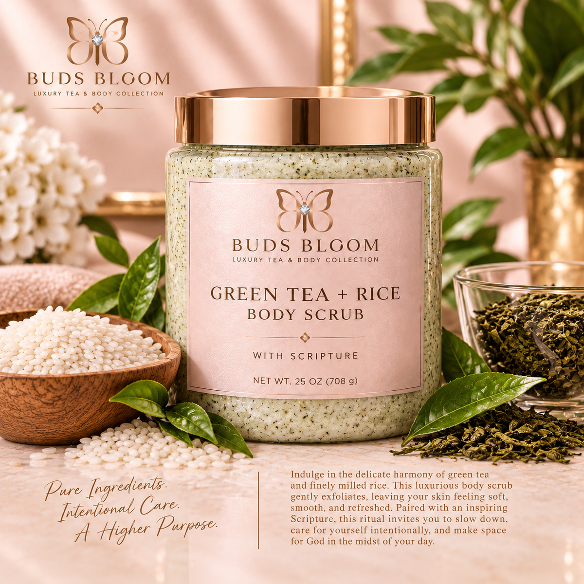 Green Tea & Rice Body Scrub